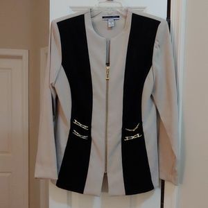 Cream and Black Suit jacket